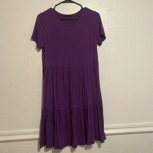 Purple tiered dress